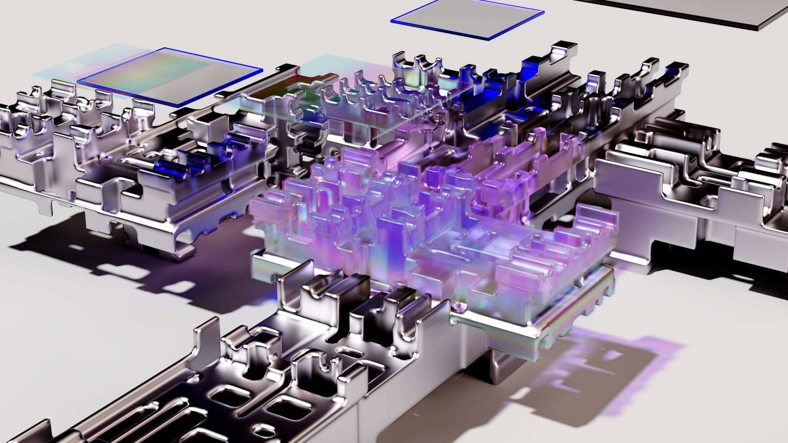 An artist’s illustration of artificial intelligence (AI). This image visualises the duality between human and machine intelligence and how both learn. It was created by Rose Pilkington as ...